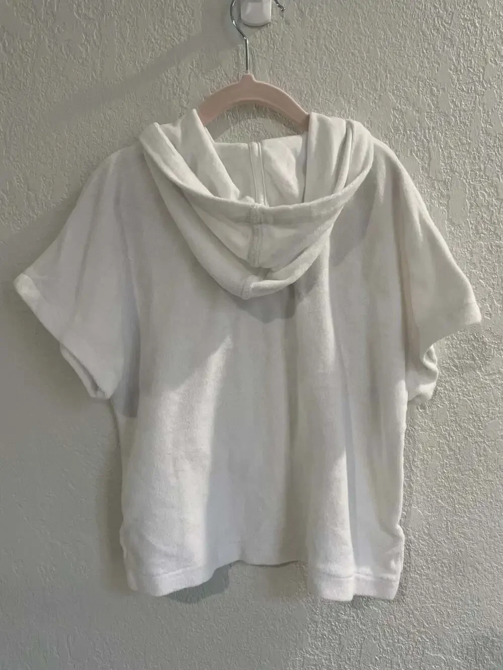 Ralph Lauren Toddler White Cotton Terry Hooded Beach Cover-Up Poncho Size 24M